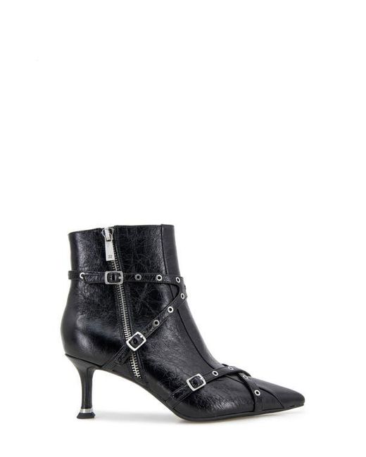 Kenneth Cole Black Umi Pointed Toe Moto Bootie