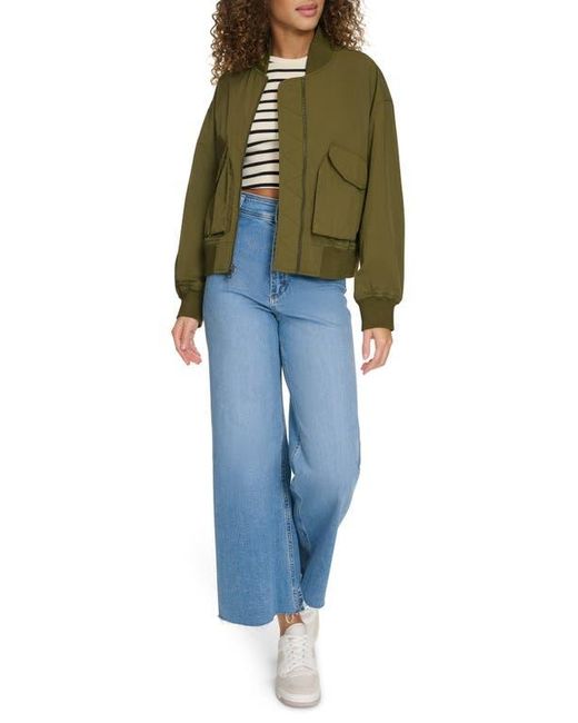 Levi's Green Techy Nylon Bomber Jacket