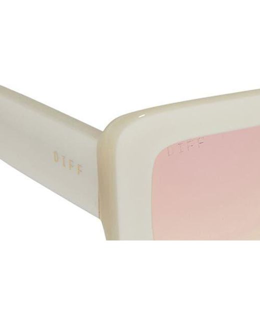 DIFF Natural Indy 51Mm Gradient Rectangular Sunglasses