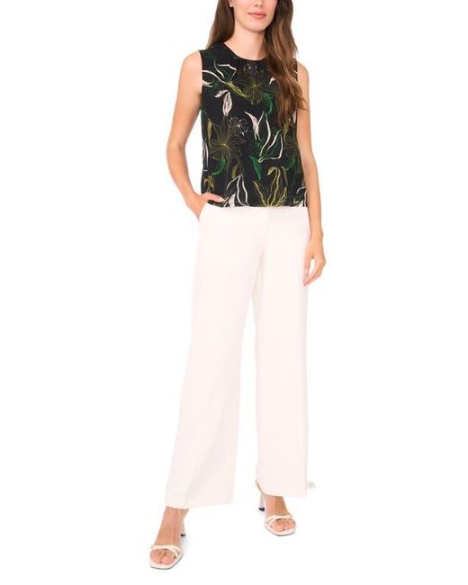 Halogen® Black Gathered Neck Sleeveless Shell