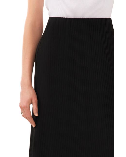 Halogen® Black Halogen(r) Pleated Mesh Maxi Skirt
