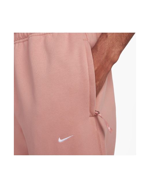 Nike Red Solo Swoosh Fleece Sweatpants for men