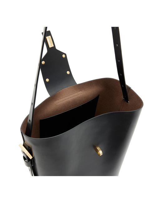 AllSaints Black Miro Leather Shoulder Bag