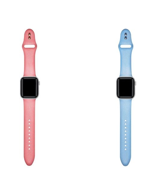 The Posh Tech Blue Assorted 2-pack Silicone Apple Watch Watchbands