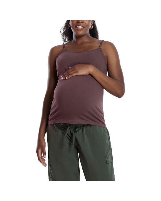 Motherhood Maternity Red Clip Down Nursing Tank Top Cami