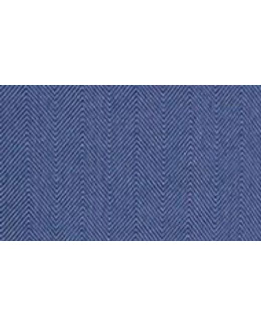 Bugatchi Blue Jimmy Ooohcotton Herringbone Button-Up Shirt for men