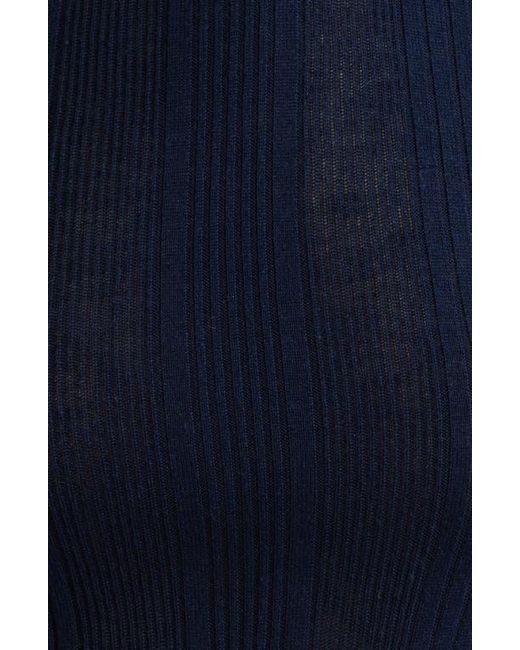 Rag & Bone Blue Teresa Raglan Sleeve Rib Top