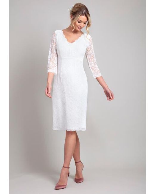 Alie Street London Gray Anya V-Neck Lace Wedding Dress