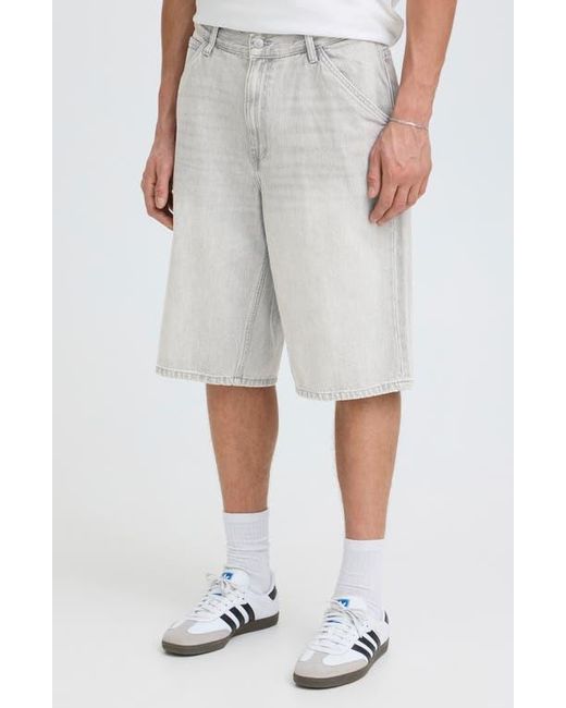 Solid Gray Tommy Jean Shorts for men