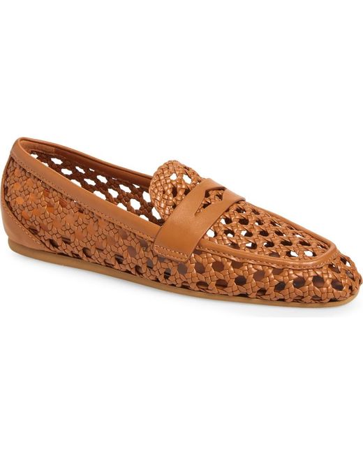 Stuart Weitzman Brown Thea Penny Loafer