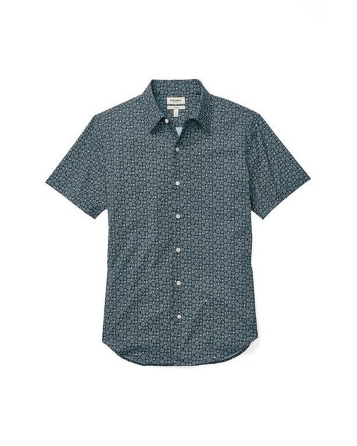 Bonobos Gray Sun Print Tech Short Sleeve Button-Up Shirt for men
