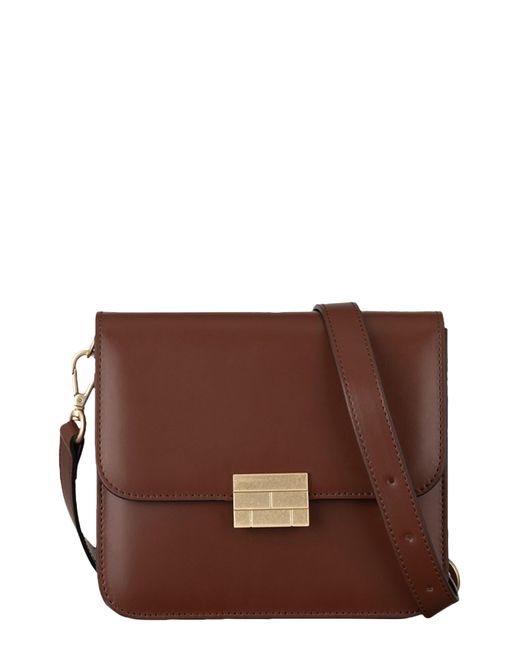 FRAME Le Signature Mini Leather Crossbody Bag in Brown Lyst
