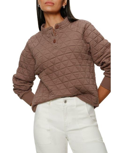 Sanctuary Brown Quilted Sweatshirt