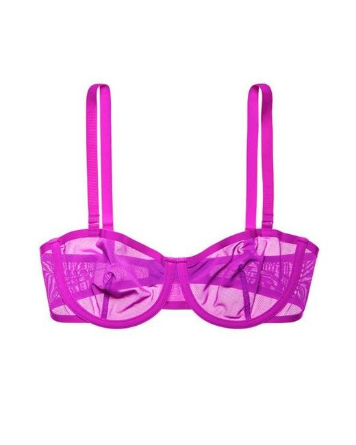 CUUP Purple The Balconette Mesh Underwire Bra