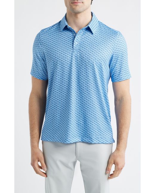 Johnston & Murphy Blue Xc Apex Performance Polo for men