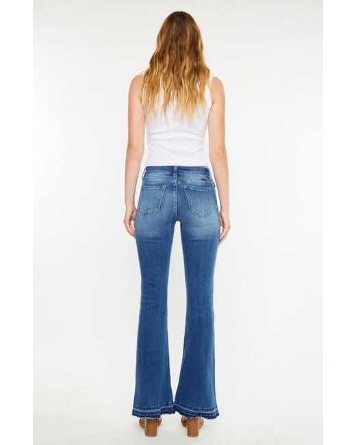 Kancan Blue Lurice Mid Rise Flare Jeans