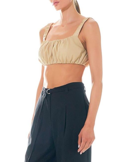 Grey Lab Blue Scrunchie Bra Top