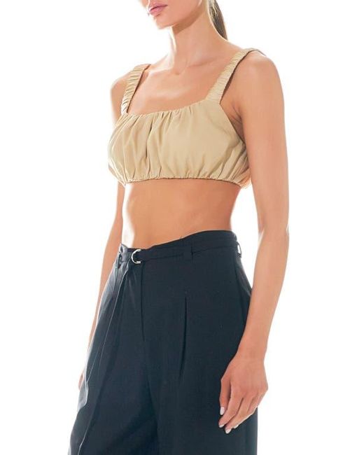 Grey Lab Blue Scrunchie Bra Top
