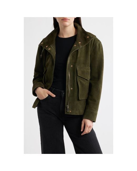 Bernardo Black Suede Bubble Jacket