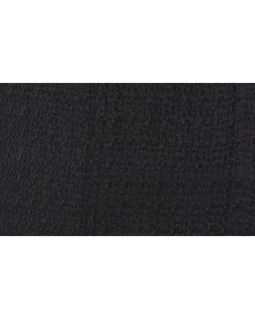Cece Black Rhinestone Button Bouclé Minidress