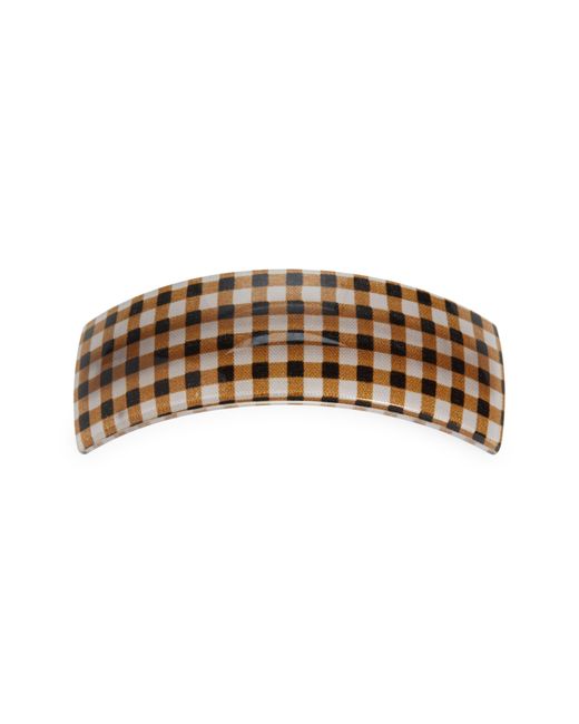 France Luxe Brown 'volume' Rectangle Barrette