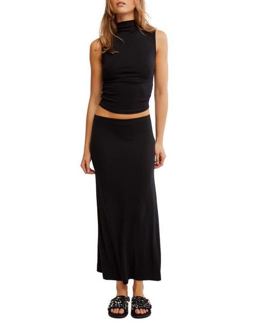 black maxi dress sheer Aleda Sheer Lace Detail Strapless Maxi Dress Black