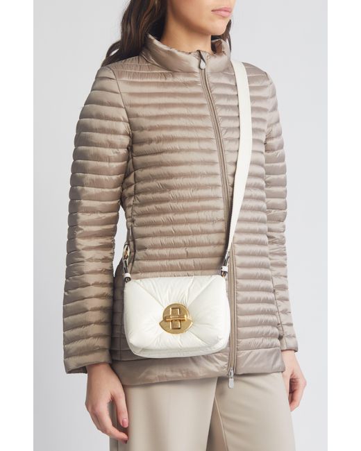 Moncler Natural Mini Puf Quilted Nylon Crossbody Bag