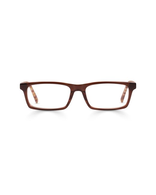 Eyebobs Brown Number Cruncher 53Mm Rectangular Reading Glasses for men