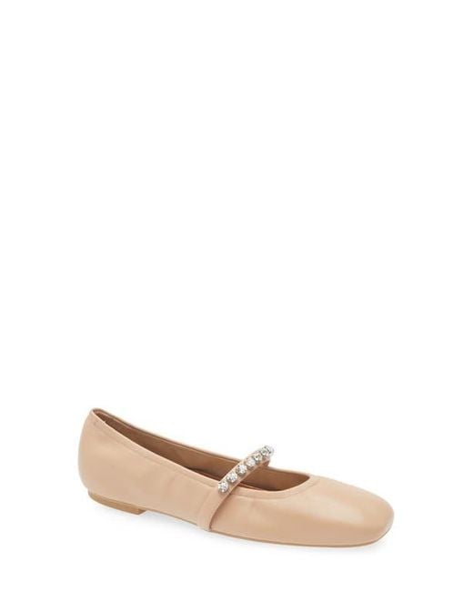 Stuart Weitzman Natural Goldie Ballet Flat