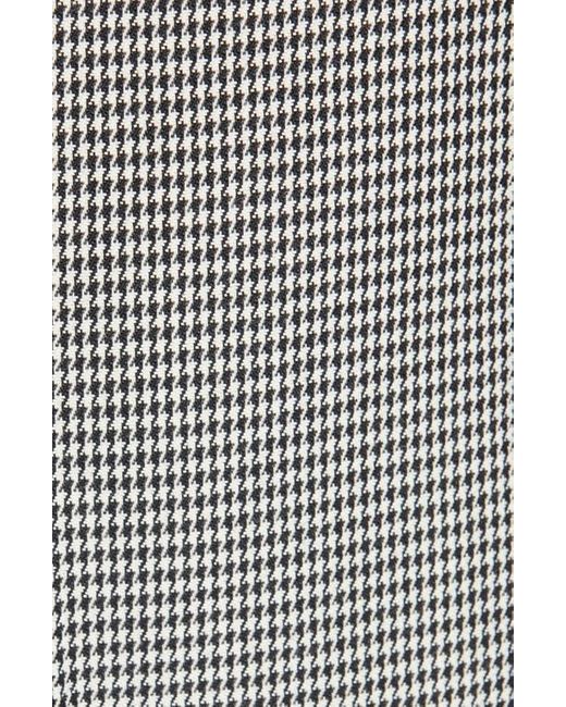 Alexander Wang Gray Houndstooth Pleated High Waist Wool Blend Pants