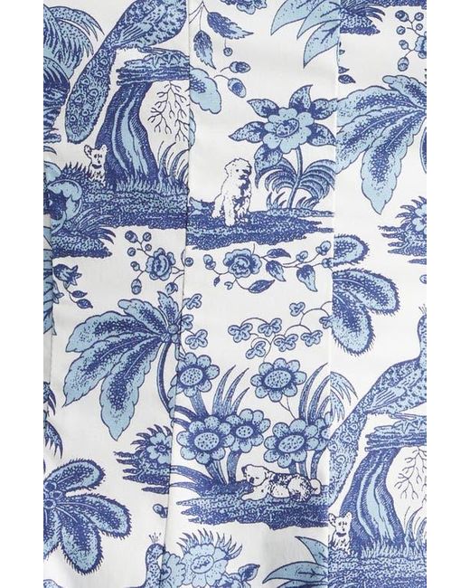 Staud Blue Wells Dot Minidress