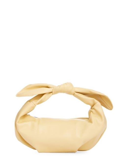 TOPSHOP Metallic Sameena Bow Knot Faux Leather Shoulder Bag