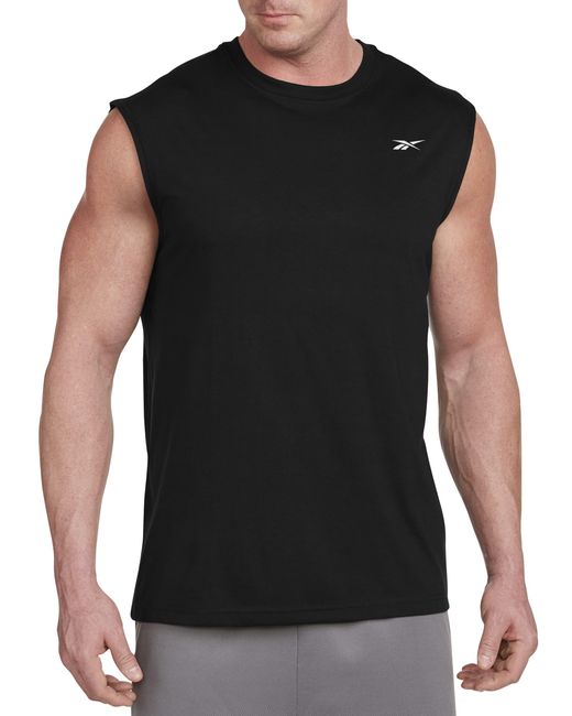 Reebok Blue Performance Jersey Tech Muscle Tee for men