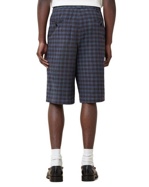 AllSaints Blue Cooper Crepe Drawstring Shorts for men