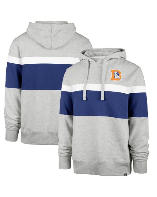 Profile Men's Navy, Orange Denver Broncos Big and Tall Pullover Hoodie -  Macy's