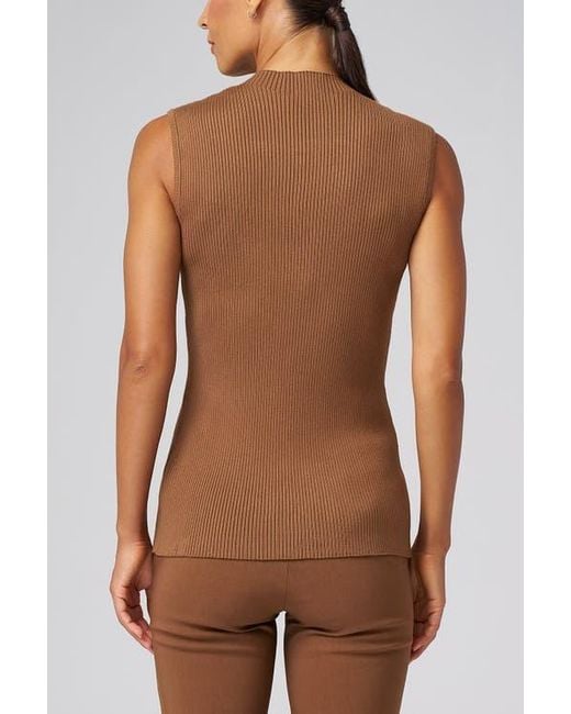 Franne Golde Brown Modern Rib Shell