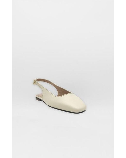 Stivali White Incanto Slingback Flats