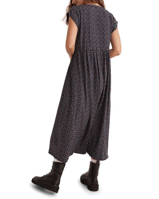 Madewell Challis Button Front Midi Dress in Black Lyst