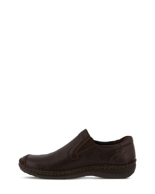Spring Step Brown Niccolo Moc Toe Loafer for men