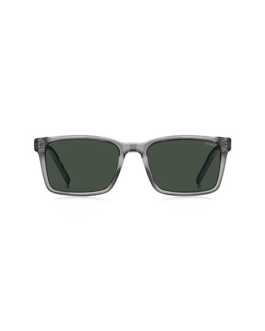 HUGO Green 55Mm Rectangular Sunglasses for men
