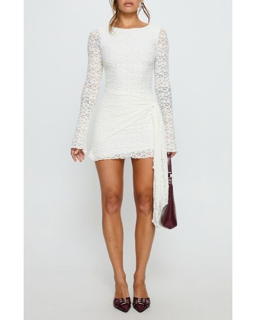 Princess Polly Oliwyn Lace Long Sleeve Minidress in White | Lyst Princess Polly Oliwyn Lace Long Sleeve Minidress in White | Lyst