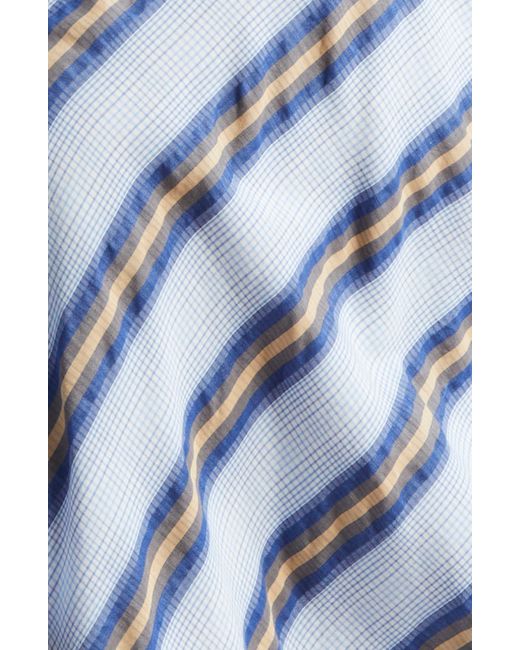 Smythe Blue Stripe Long Sleeve Mini Shirtdress