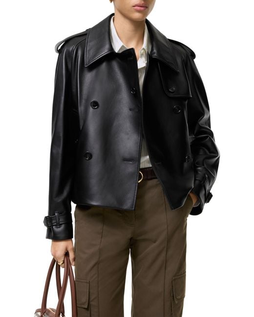 Burberry Black Mayfair Leather Jacket