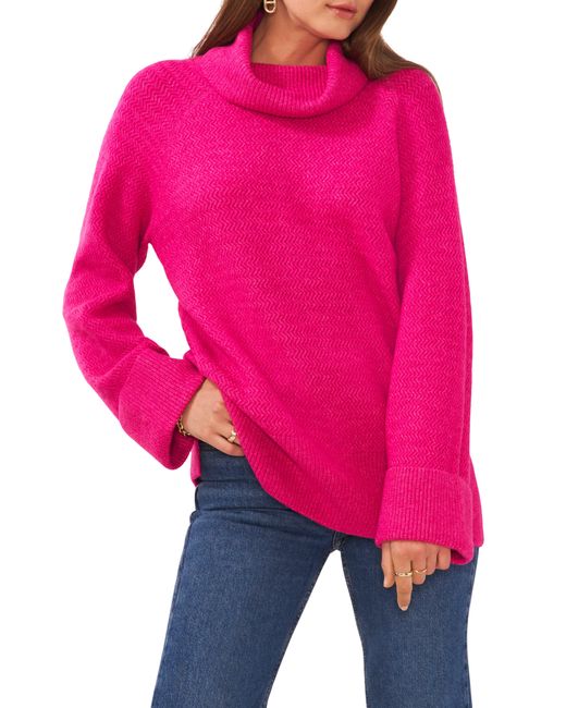 Vince Camuto Pink Cowl Neck Knit Tunic
