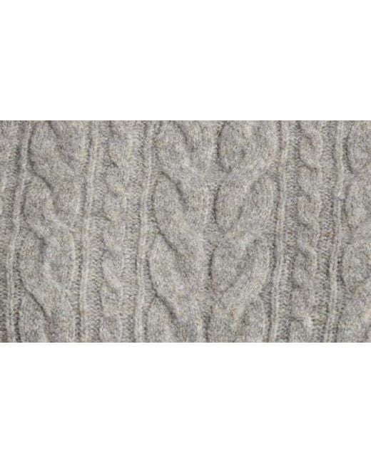 Mpg Gray Cable Knit Crop Sweater