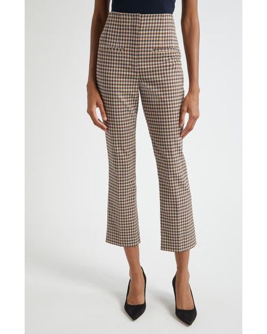 Veronica Beard Multicolor Kean Check Crop Pants