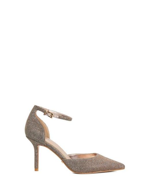 Dune Metallic Calmness Ankle Strap Pointed Toe Pump