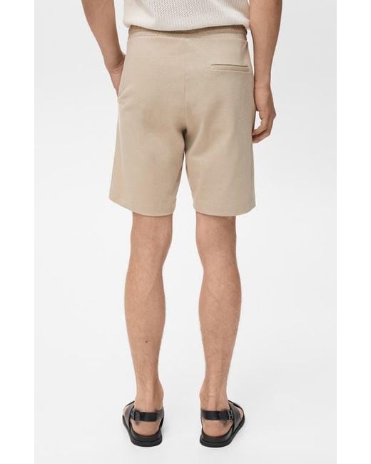 Mango Natural Drawstring Cotton Bermuda Short for men