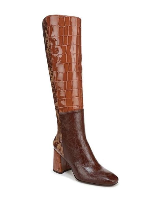 Circus by Sam Edelman Brown Billie Knee-high Block-heel Dress Boots