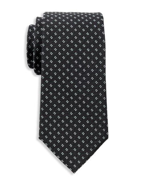 Michael Kors Black Big & Tall Alonso Neat Patterned Tie for men
